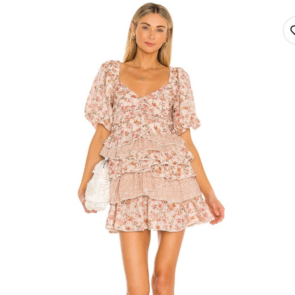 Tularosa Floral Ruffle Dress
